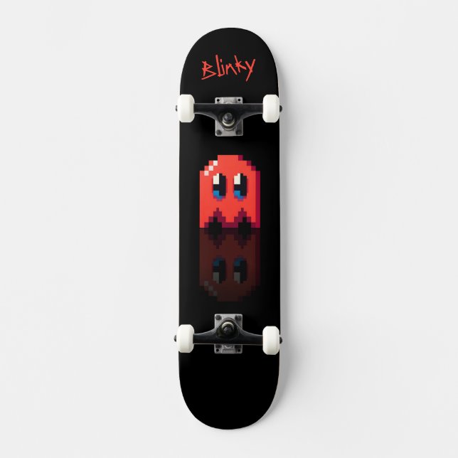 Skate ghost rouge noir nom perso Fan art Pac-Man (Frente)