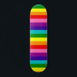 Skate Gilbert Baker Pride Flag Repetir Rainbow Stripe Sk<br><div class="desc">cores originais do orgulho com cor rosa incluído; padrão de listras repetidas; maior horizontal</div>