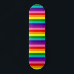 Skate Gilbert Baker Pride Flag Repetir Stripe Arco-Íris<br><div class="desc">cores originais do orgulho com cor rosa incluído; padrão de listras repetidas</div>