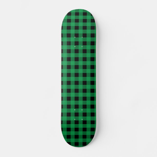 Skate Ginham Green e Black (Frente)