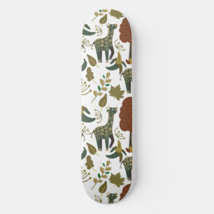 Skate Girafa sem costura padrão floral colorido