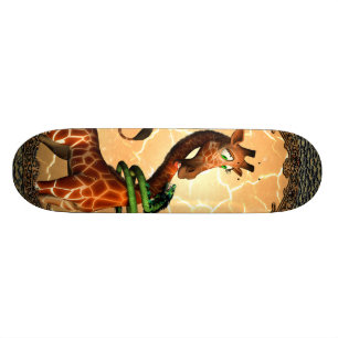 Skate Girafa tão engraçado, bonito