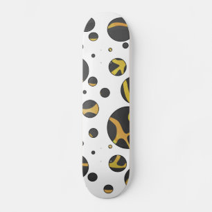 Skate Giraffe Black and Yellow Impressão