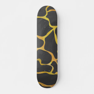 Skate Giraffe Black and Yellow Impressão