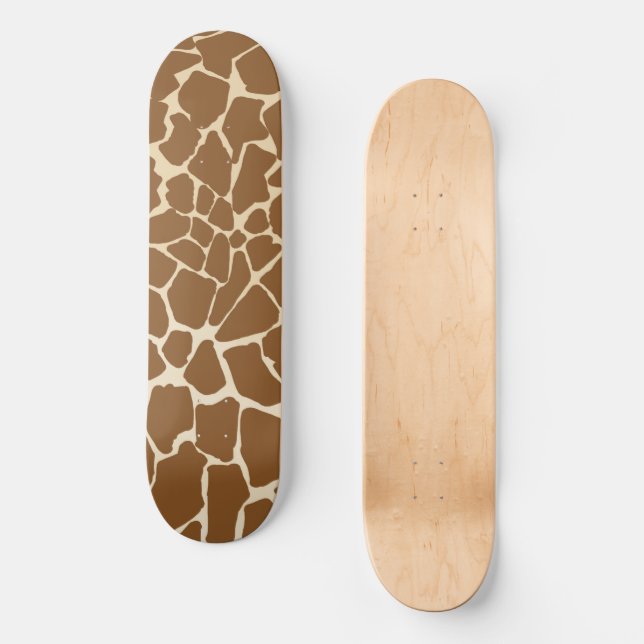 Skate Giraffe fur Pattern Impressão (Frente)