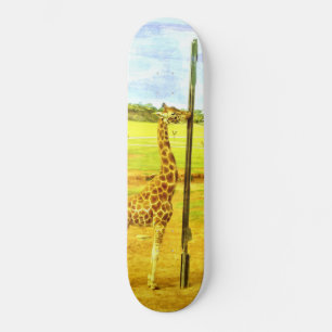 Skate Giraffe Watercolor,