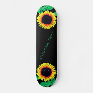 Skate Girassóis - Adicione seu texto / nome / cor - Des