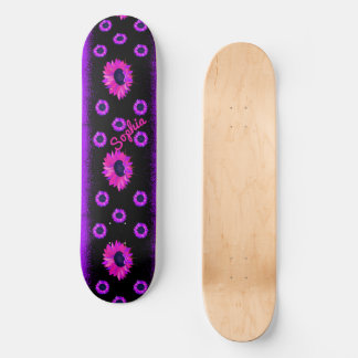 Skate Girassol Roxo Personalizado