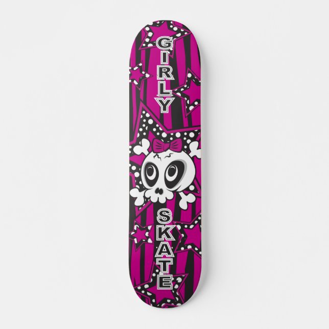 Skate Girly Emo Skull (Frente)