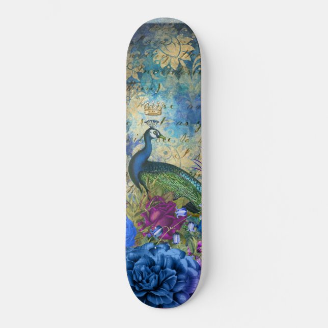 Skate Girly Peacock Blue Fantasy Bonito (Frente)
