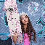 Skate Girly Pink Cherry Blossoms Floral<br><div class="desc">Cute pink girly cherry blossom design for her. A beautiful gift for teen girls. Designed with layered images, you can create your own customized skateboard. You can customize further by selecting “customize” and navigating to the layers section to view the images and change the background color or the size of...</div>