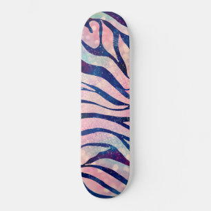 Skate Glamorus Holográfico Blue Zebra Stripes
