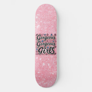 Skate Glitter belo rabisco de garotas