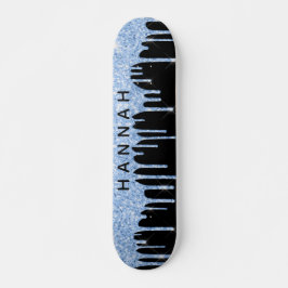Skate Glitter Blue Drives Personalizados Black