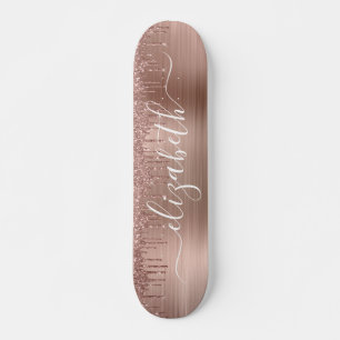 Skate Glitter de Discagem Dourada de rosa Personalizado