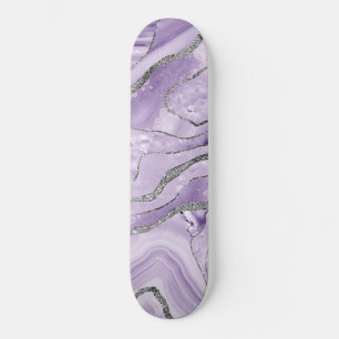 Skate Glitter de Prata de Agato de lavanda nº 1