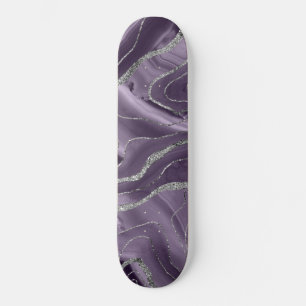 Skate Glitter de Prata de Agato de lavanda nº 1