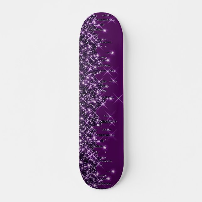 Skate Glitter Gota Roxo Girly (Frente)