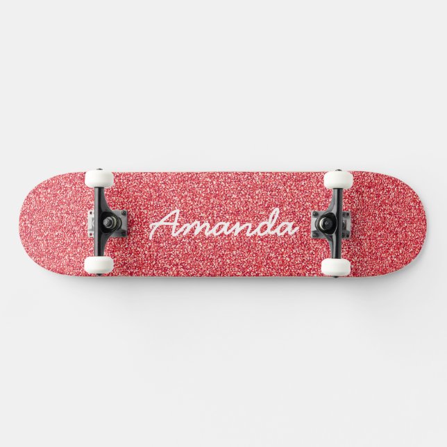 skate Glitter Rosa Personalizado (Horz)