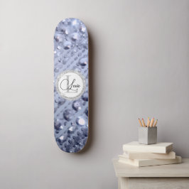 Skate Glittery Blue Monograma de Miçangas