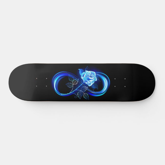 Skate Glowing infinity with blue rose (Horz)