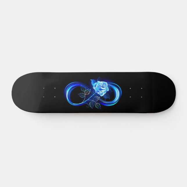 Skate Glowing infinity with blue rose (Horz)
