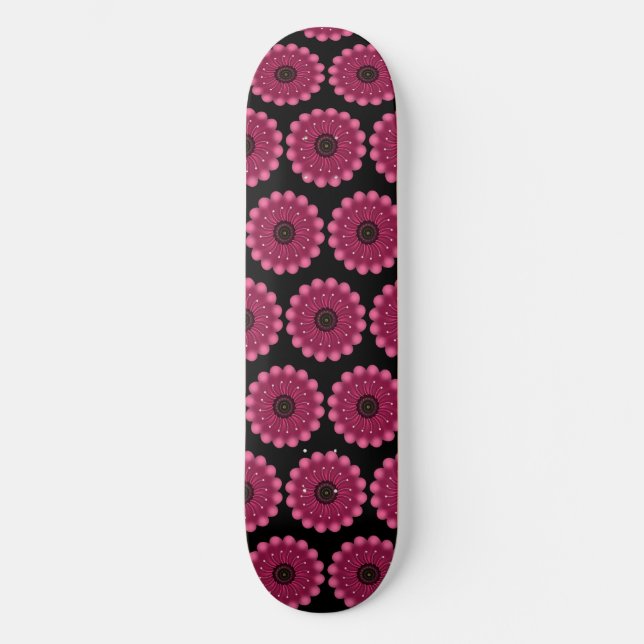 Skate Glowing Pink Fantasy Flower | Abstract Neon Floral (Frente)