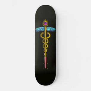 Skate GOLD CADUCEUS ,black