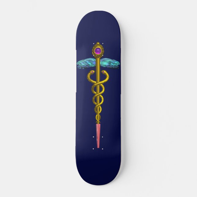 Skate GOLD CADUCEUS Blue (Frente)