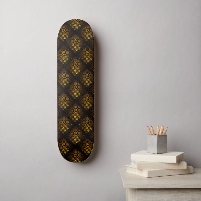 Skate Gold Modern Boho Elegant Abstract Art Pattern #502 (Arte de parede)