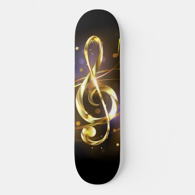 Skate Gold Treble Clef Music (Frente)