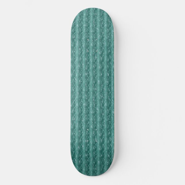 Skate Gotas de chuva em metal verde (Frente)