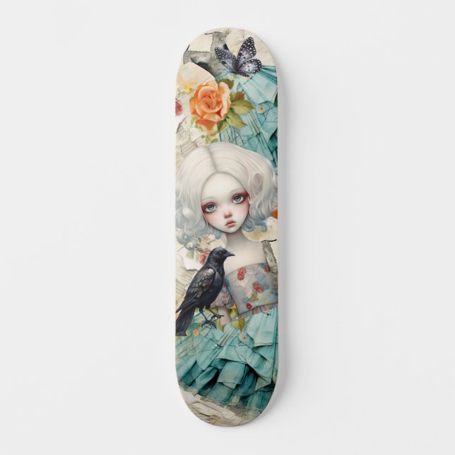 Skate Gótica Inspire Rosa de Pêssego Azul (Frente)