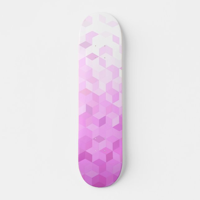 Skate Gradiente de Cubo Feminino Moderno Rosa Fúcsia (Frente)