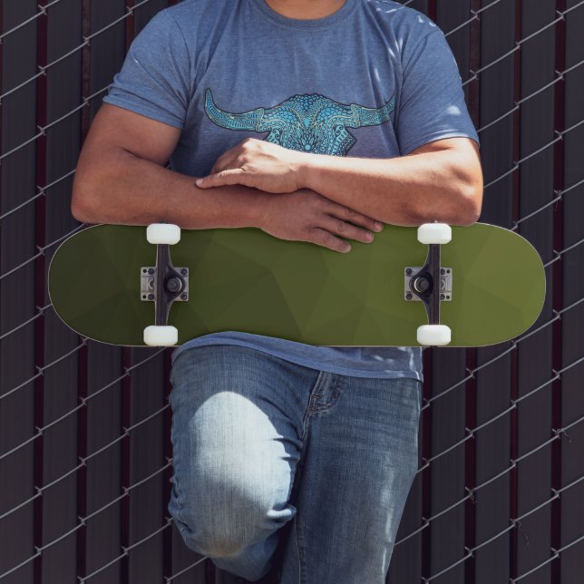 Skate Gradiente de oliva verde exército padrão de malha  (Ao ar livre 3)