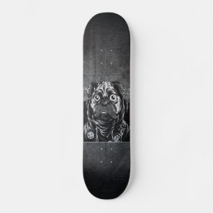 Skate graffiti skateboards pug grunge noir et blanc