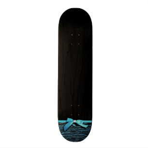 Skate Gráfico azul do arco da zebra e da fita