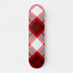 Skate Gráfico da Xadrez vermelha