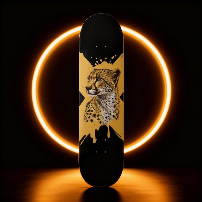 Skate Gráfico de Cheetah Fierce (Criador carregado)