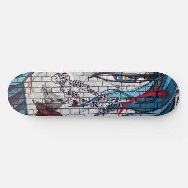 Skate Grafite de Menina Asiática  (Horz)