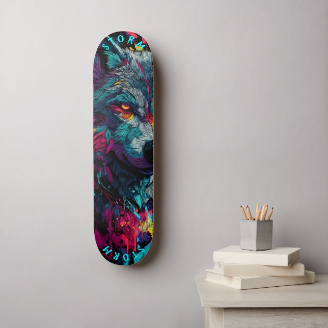 Skate Grafite de Rua do Lobo Feroz – Edição Limitada (Arte de parede)