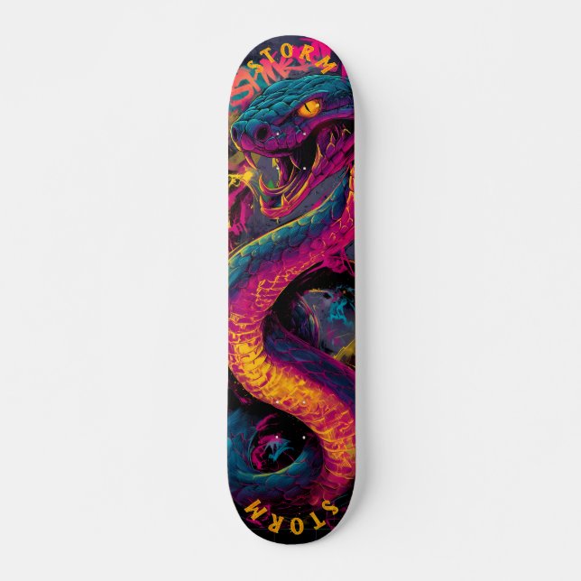 Skate Grafite Elétrico Serpente Art - Edição Limitada (Frente)