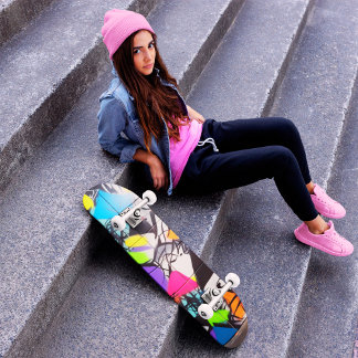 Skate Grafite Formas Pintadas por Spray