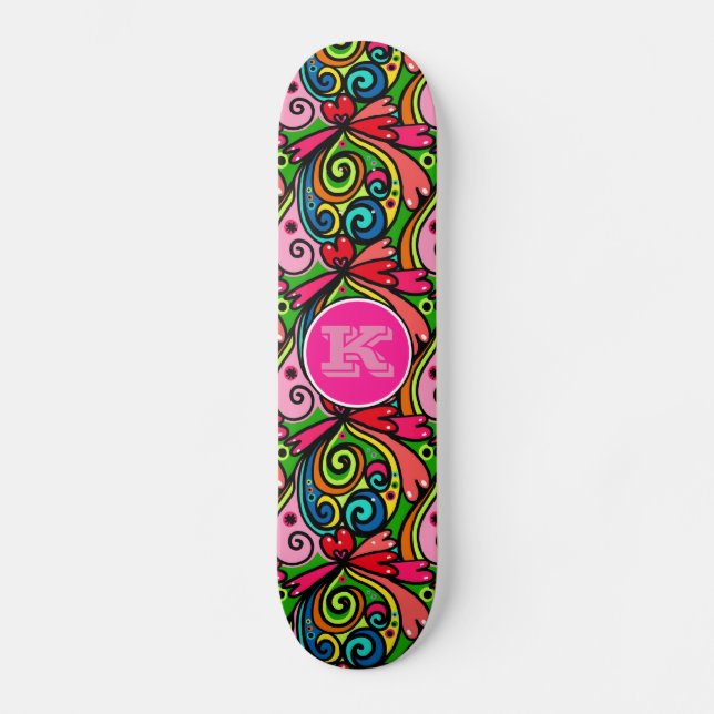 Skate Grafite Girly super Legal com monograma (Frente)