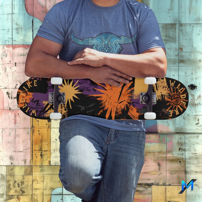 Skate Grafite Inspirado no Halloween com Padrões de Expl (Criador carregado)