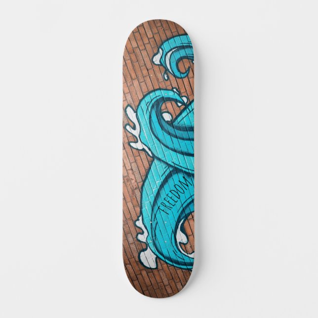 Skate Grafite Wave de Excelente Azul Personalizado (Frente)