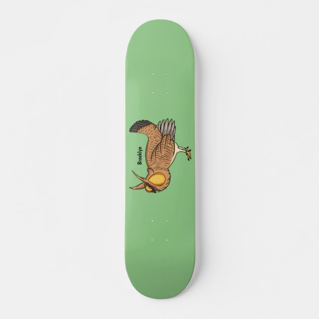 Skate Grande ilustração de desenho animado de frango pra (Frente)