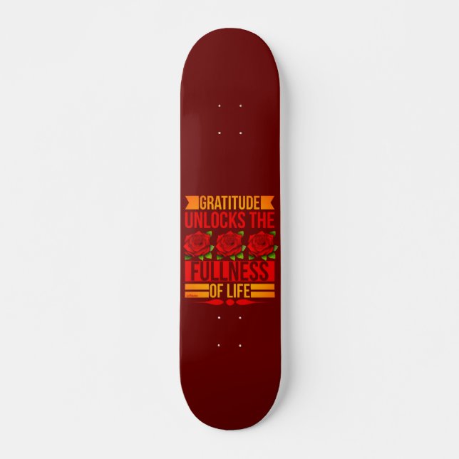 Skate GRATITUDE DESBLOQUEIA A INTEGRIDADE DA VIDA inspir (Frente)