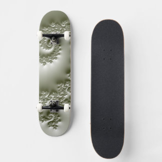 Skate Gravata com design fractal verde pálido