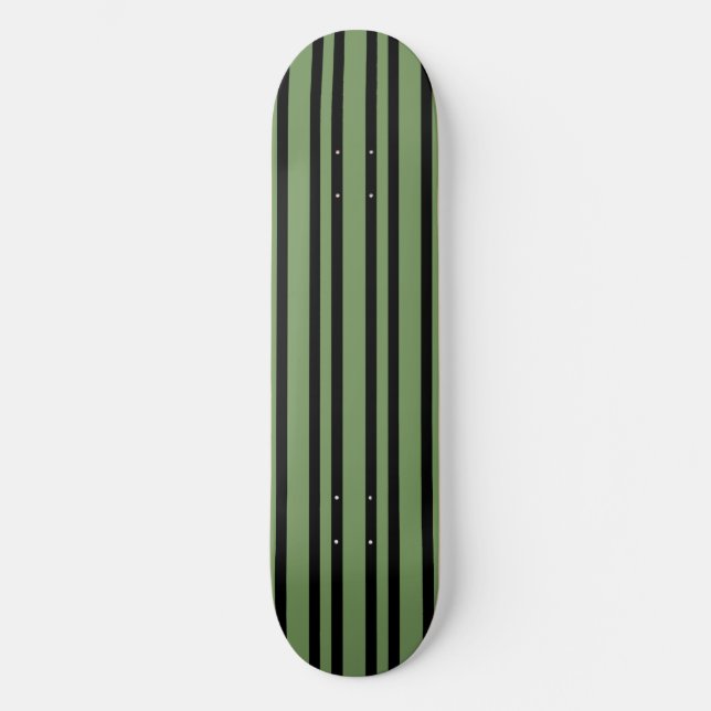 Skate Green Black Stripes Pattern (Frente)